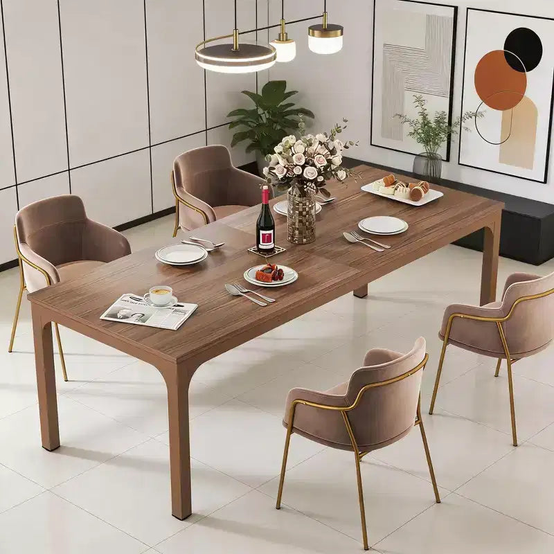 Mesa de cocina larga para 6-8 personas, mesa de comedor rectangular