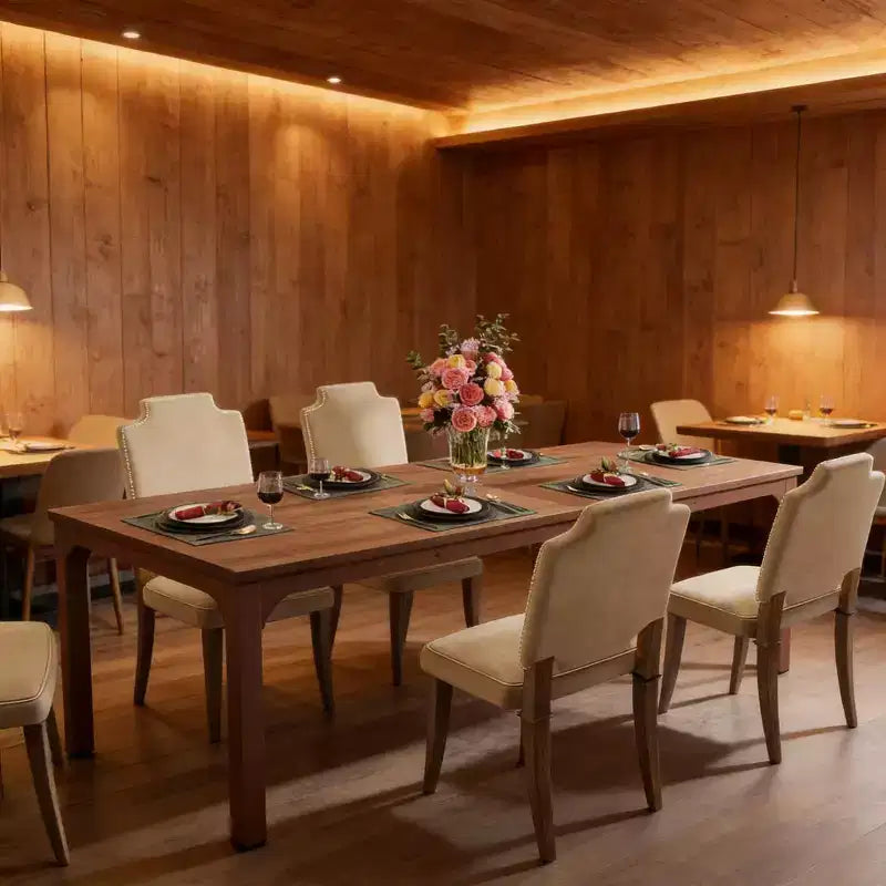 Mesa de cocina larga para 6-8 personas, mesa de comedor rectangular