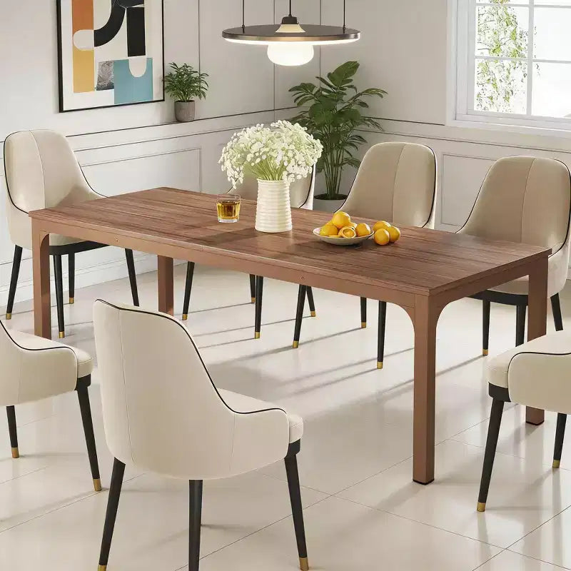 Mesa de cocina larga para 6-8 personas, mesa de comedor rectangular