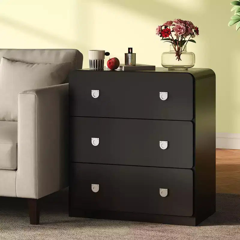 Mesita de noche de 3 cajones pintada para dormitorio