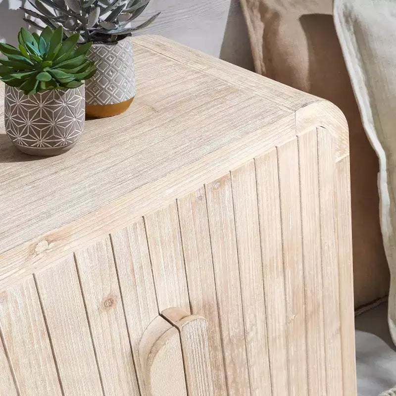 Aparador de almacenamiento estilo rústico de 59 pulgadas con tiradores de madera, tallas de veta de madera y estantes ajustables, apto para cocinas, blanco