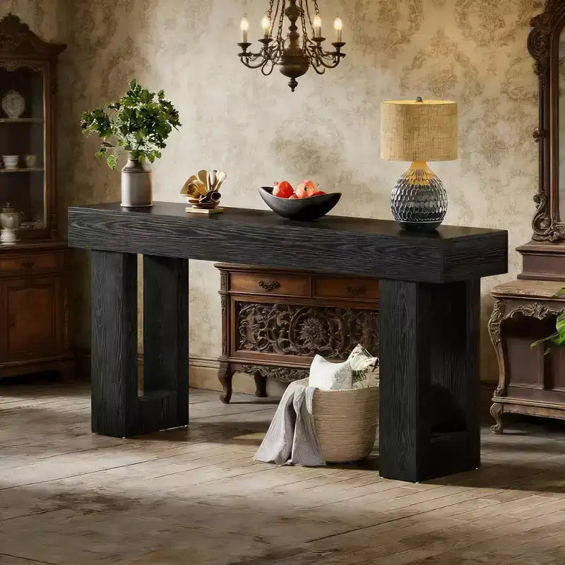Mesa consola de madera de 63 pulgadas para recibidor