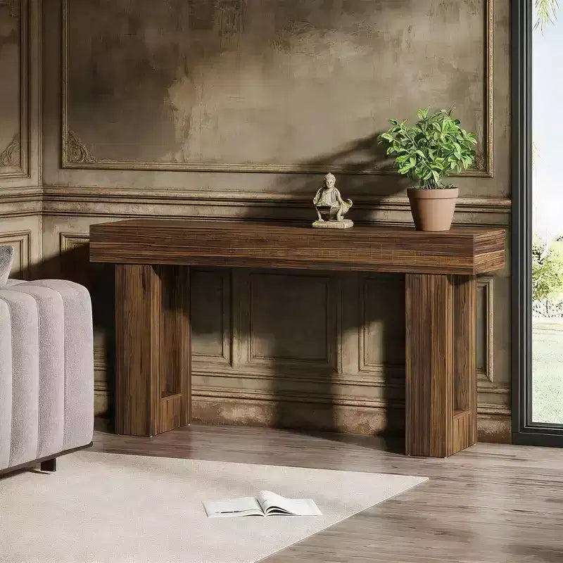 Mesa consola de madera de 63 pulgadas para recibidor