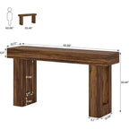 Mesa consola de madera de 63 pulgadas para recibidor