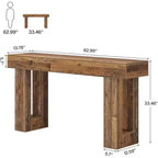 Mesa consola de madera de 63 pulgadas para recibidor