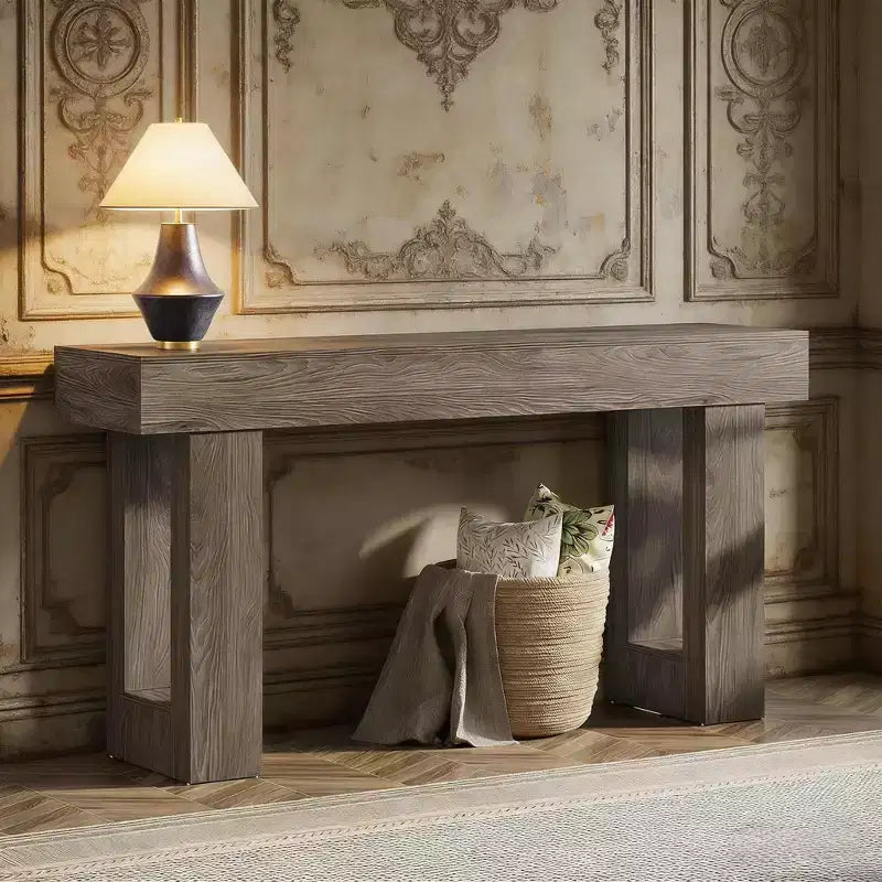 Mesa consola de madera de 63 pulgadas para recibidor
