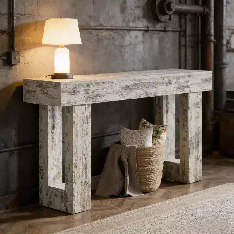 Mesa consola de madera de 63 pulgadas para recibidor
