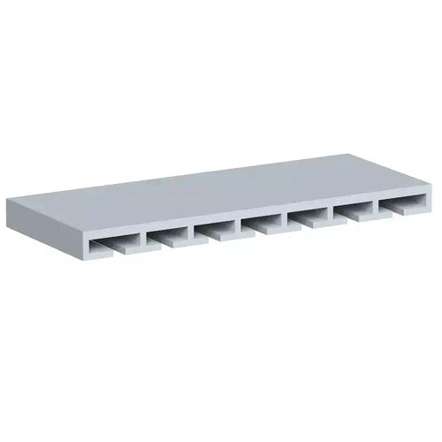 CASAINC 30 W x 1.5 H x 12 D Wine Glass Rack Hangers Under Cabinet, Solid Wood Frame, Water-Based Low-VOC Paint, RTA, Dove Gray