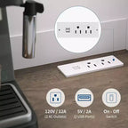 Armario de despensa de cocina alto de 71", aparador de cocina con soporte para microondas y encimera, armario de despensa grande con 2 cajones y 8 puertas