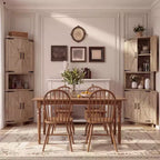 Mueble esquinero de granja de 65 pulgadas, mueble de despensa de cocina de madera con estantes ajustables, aparador independiente para cocina, sala de estar, blanco