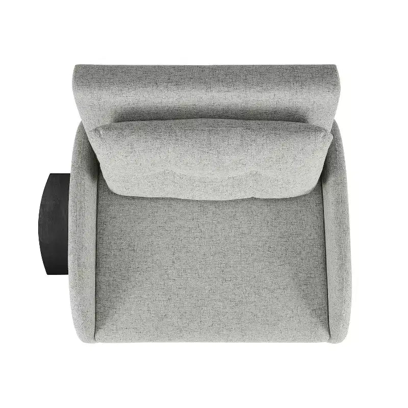 Cama convertible en mesa Twin Woven de poliéster, con estructura de madera negra y mesa-bandeja, gris: diseño multifuncional, fácil movilidad