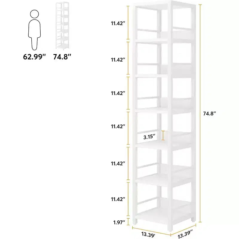Estantería esquinera de 6 niveles de 74.8