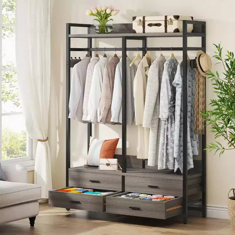 Organizador de Armario Independiente con 4 Cajones