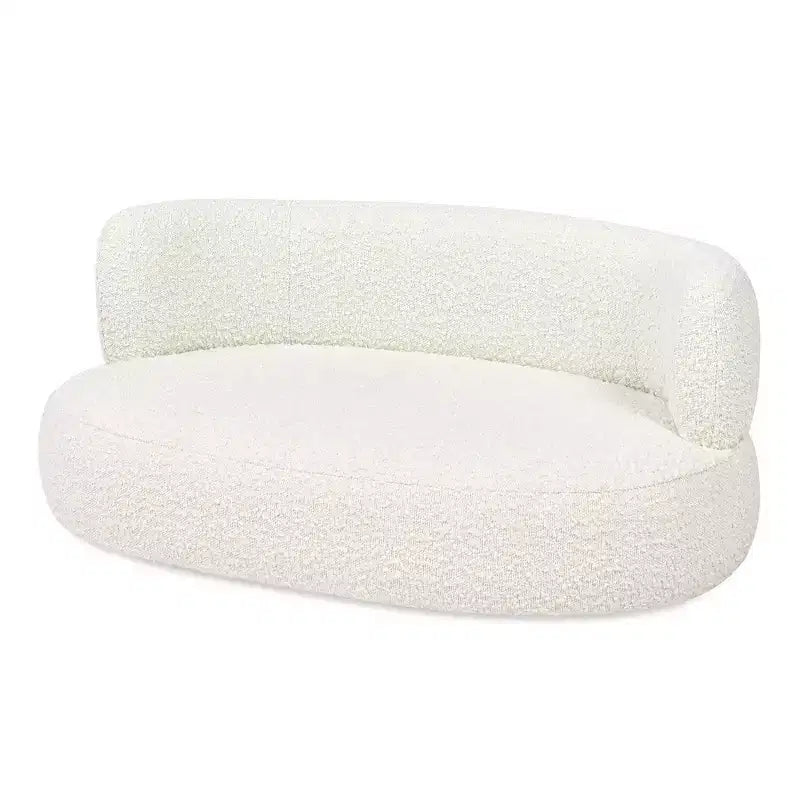 Shep 36 Curved Dog Sofa Bed, Medium, Ivory White Boucle
