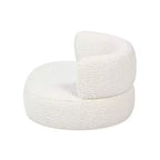 Cama Sofá Curva para Perros de 36", Mediana, Boucle Blanco Marfil