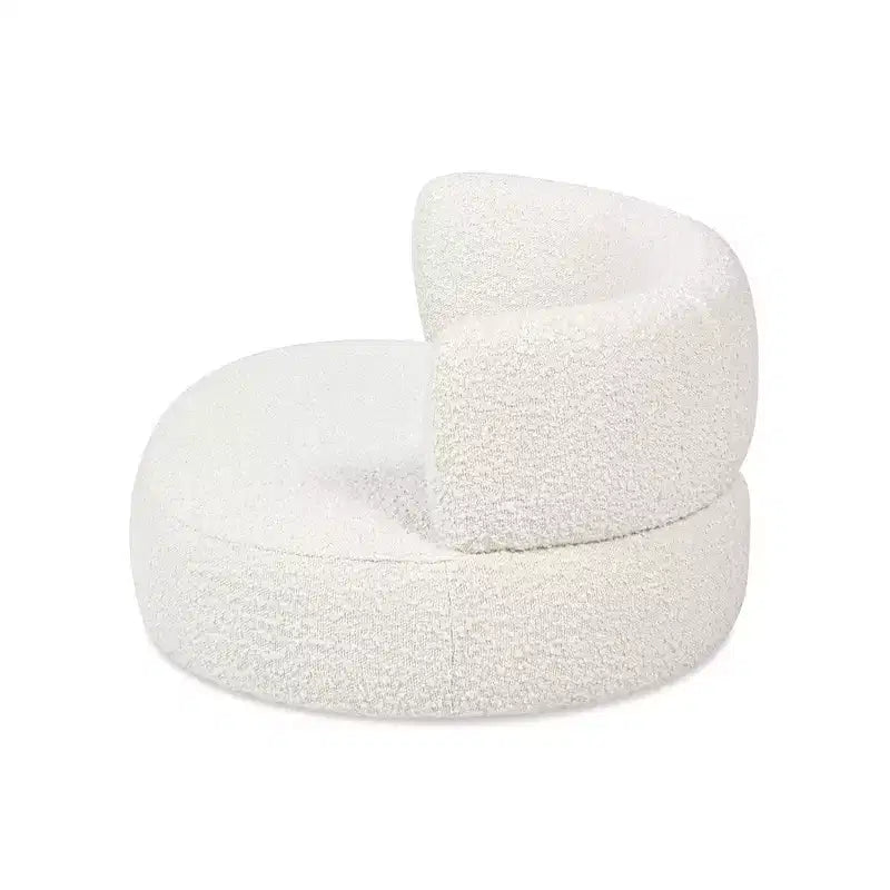 36 Curved Dog Sofa Bed, Medium, Ivory White Boucle