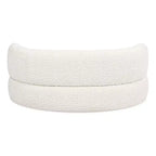Cama Sofá Curva para Perros de 36", Mediana, Boucle Blanco Marfil