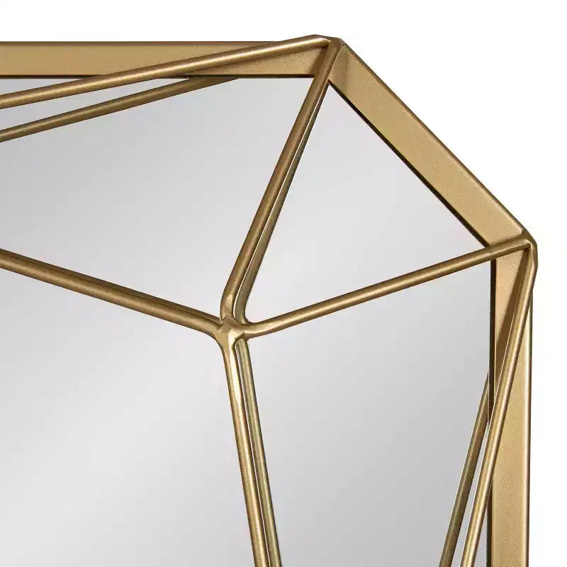 Espejo de pared decorativo de metal rectangular de 22 x 28