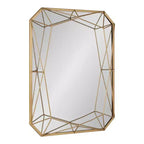 Espejo de pared decorativo de metal rectangular de 22 x 28