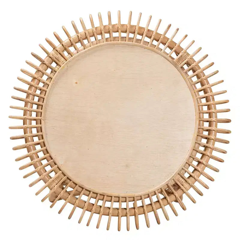 Mesa de centro moderna de ratán natural bohemio